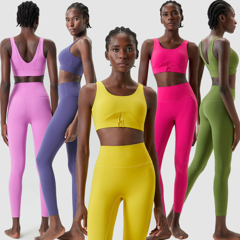 Yoga Fitness Plus - İki Parçalı Set Fermuarlı Yoga Spor